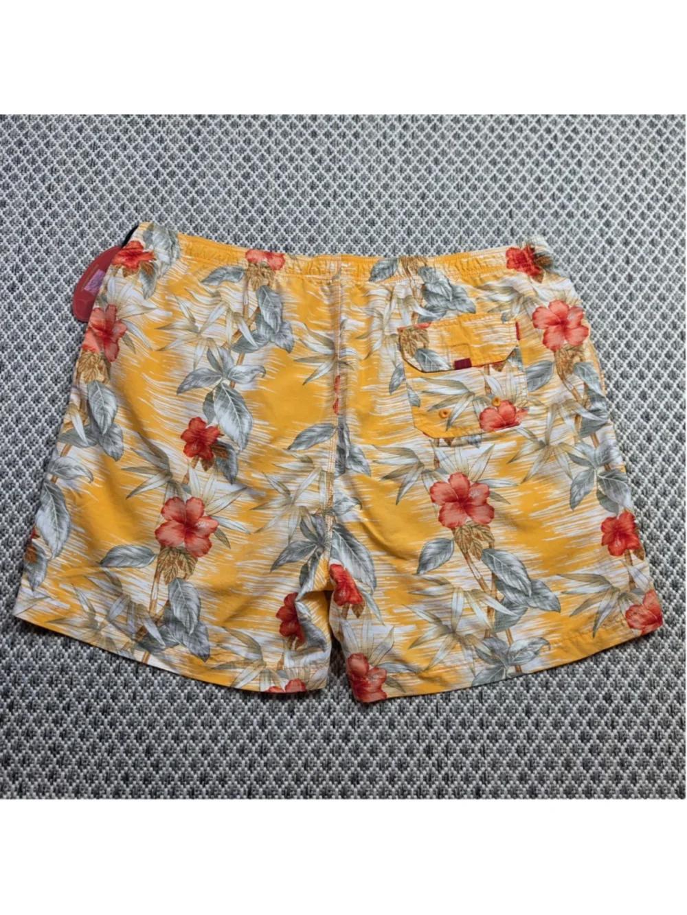 Tommy Bahama Relax Swim Trunks Mens 2XL NWT Tropical Hibiscus Floral Yellow